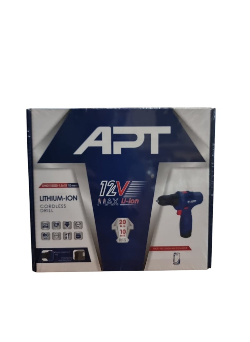 Apt 10mm 12V 20N 1.5A Cordless Drill - Image 1